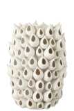 Vase Anemone Hoch Keramik Weiß
