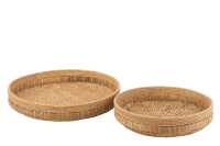 Set Van 2 Schalen Rond Rotan