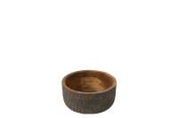 Bowl Mango Wood Brown/Black Medium