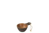 Bowl Handle Mango Wood Black/Brown