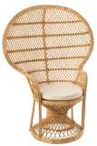 Sedia Pavone + Cuscino Rattan