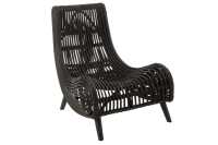 Sedia Sdraio Rattan Nero