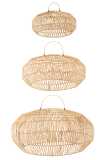 Set 3 Paralumi Rattan Naturale