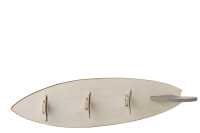 Coat Rack 3hooks Surfboard Wood