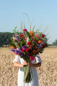 Bouquet Ball Mum Plastique Orange