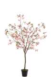 Arbol De Flor Plastico Rosa/Marron