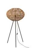 Staanlamp Driepoot Rattan/Metaal