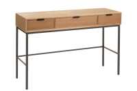 Console 3 Drawers Wood/Metal