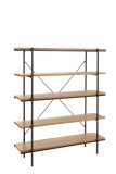 Rek 5 Legplanken Hout/Metaal