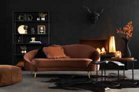 Sofa Elisabeth Textil/Metal Marron