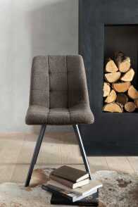 Chair Babette Textile/Metal Dark