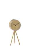 Clock Op Tripod Iron Gold Small