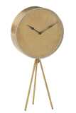 Clock Op Tripod Iron Gold Large