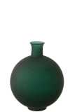 Vase Boule Verre Mat Vert Large