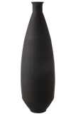 Vase Ovale Verre Mat Noir