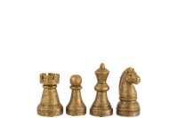 Chess Piece Poly Antique Gold