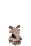 Reindeer+Scarf Plush Beige/Light