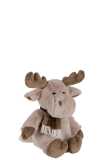 Reindeer+Scarf Plush Beige/Light