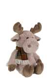 Reindeer+Scarf Plush Beige/Light