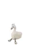 Swan Plush White/Grey/Silver Small