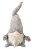 Santa Standing Plush Grey/White