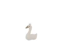 Cisne Mini Poliester Blanco/Gris