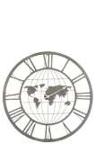 Clock Roman Numerals World Map