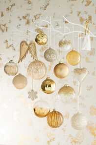 Kerstbal Grove Glitter Glass