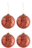 Box Of 4 Christmas Baubles Velvet