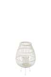 Lantern Daya Wood Matt White Small