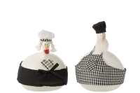 Chicken Chef Ceramic White/Black L