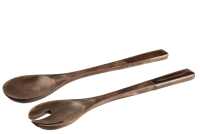 Set Of 2 Kitchenware Mango Brown