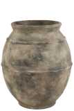 Flowerpot Spotted Ceramic Br/Gry