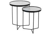 Set Of 2 Side Tables Round
