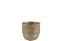 Flowerpot Chalet Cement Green/Gold