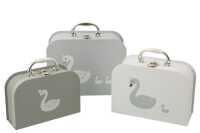 Set Of 3 Trunks Swan Paper