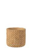 Flowerpot Woven Cement Beige Large