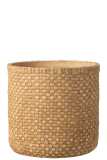 Flowerpot Woven Cement Beige Extra