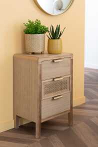 Closet 3 Drawers Paulownia/Rattan