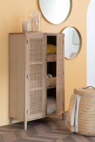 Closet 2 Doors Paulownia/Rattan