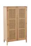 Closet 2 Doors Paulownia/Rattan