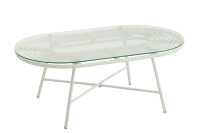 Table Low Oval Outdoors Met/Glass