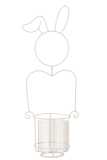 Photophore Lapin Metal/Verre Blanc