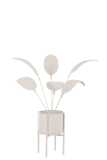 Plant Decoratie Metaal Wit Large