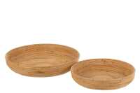 Set De 2 Plats Rotain Naturel