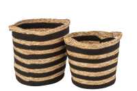 Set Of 2 Baskets Striped