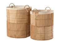 Set 2 Cesti Per Biancheria Rattan