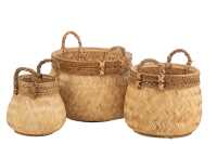 Set Of 3 Baskets+Handle Ball