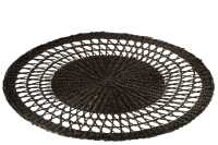 Coaster Round Seagrass Black