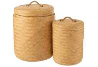 Set Of 2 Storage Baskets Round